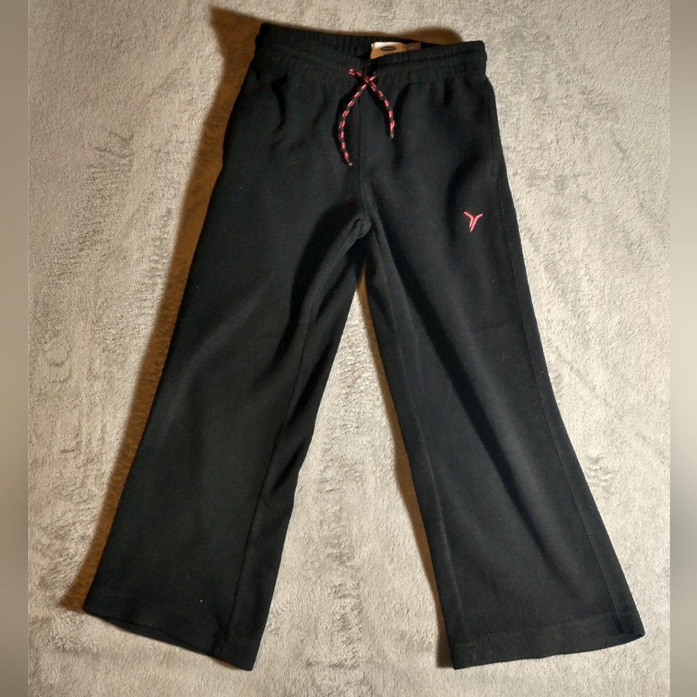 Boys Black/Red Old Navy Fleece Jogger Sweatpants - Size S (6-7) Reg